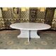 Oval coffee table in Carrara marble – Italian design from the 1970s