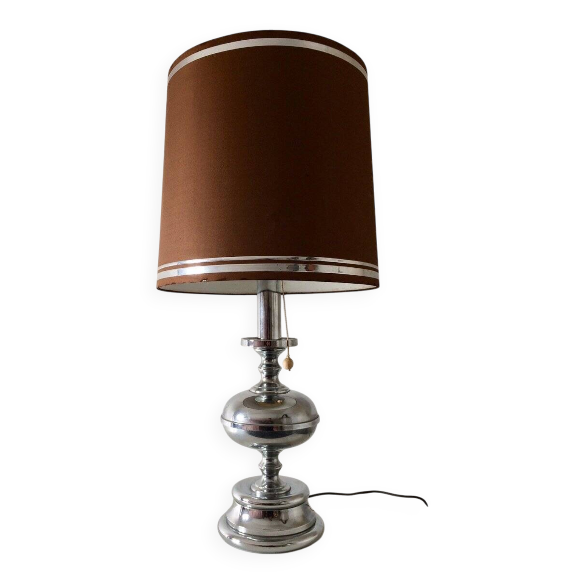 Large Mid-Century Italian Chrome Table Lamp, 1960s