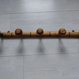 Wooden wall coat rack