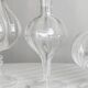 3 vases en verre épais et transparent
