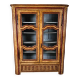 Vitrine française ancienne peinte