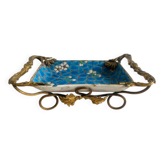 Pocket tray inspired by longwy enamels