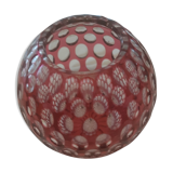 Crystal ball cut cut red hand