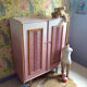 Vintage children's wardrobe wood and wicker
