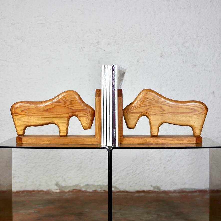 Serres-livres en pin années 80