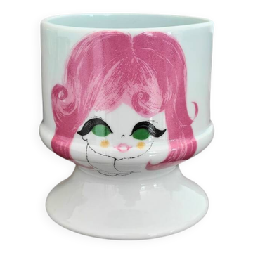 Cache pot vintage porcelaine de l'Aubrac