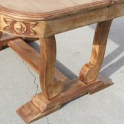 Art Deco table, cradle foot, opening, up to 18 people
