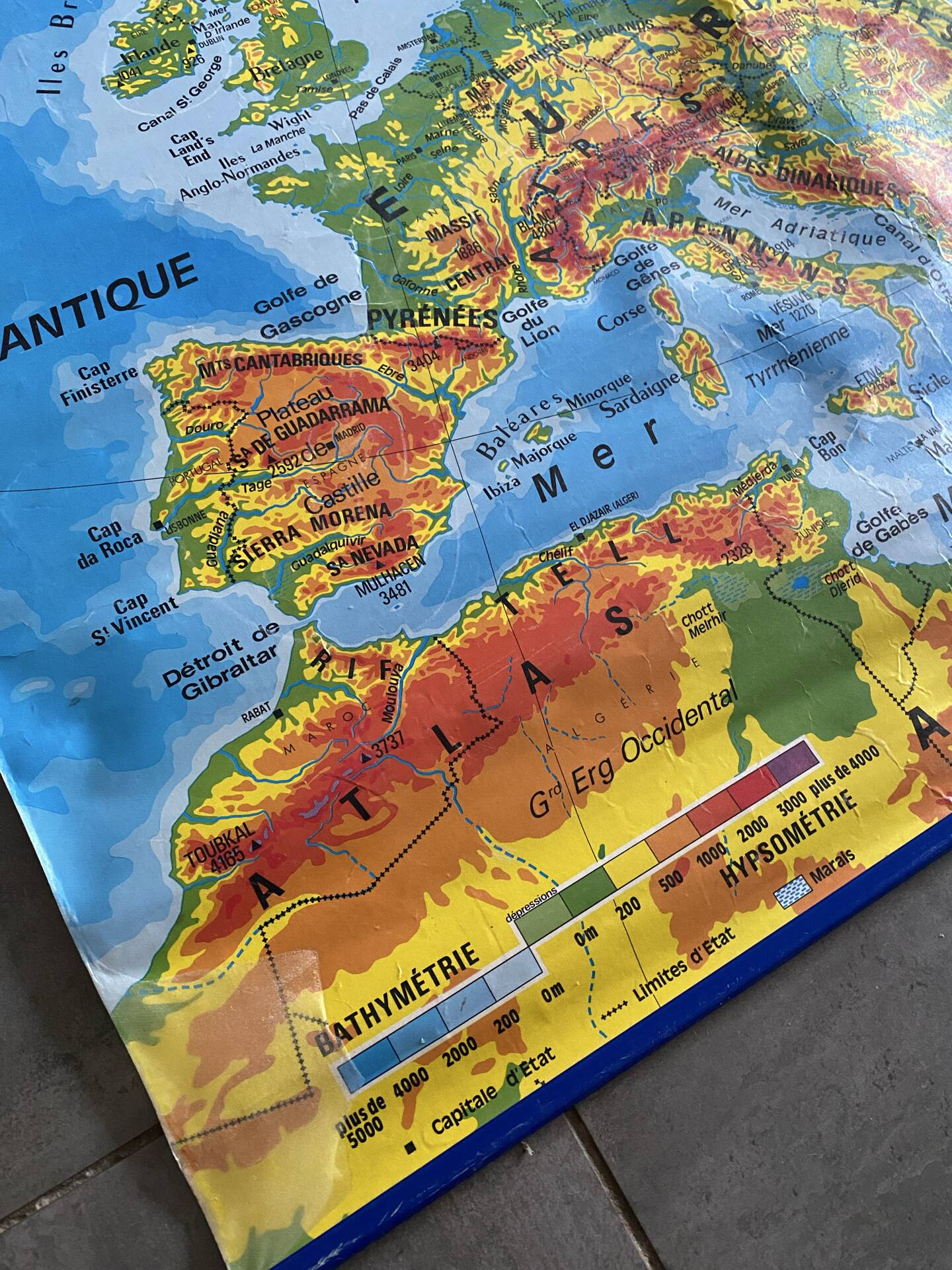 Vintage school map Europe