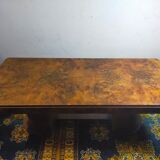 Art deco period table in walnut bramble