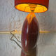 Handmade ceramic and silk lamp from the 1990s