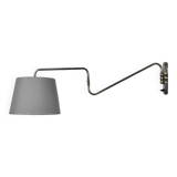 Danish Brass Swing Arm Wall Lamp, 1950s