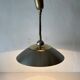 Suspended lamp in chrome and gold metal by TZ, 1970s, Germany.