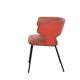 Orange skai chair and black lacquered metal, 1950s