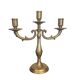Vintage brass three-light candlestick