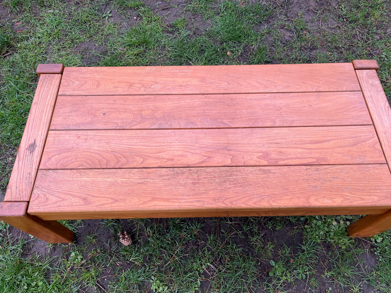 vintage coffee table solid elm