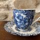 Coffee cup and its English earthenware saucer Mill Stream Johnson Bros