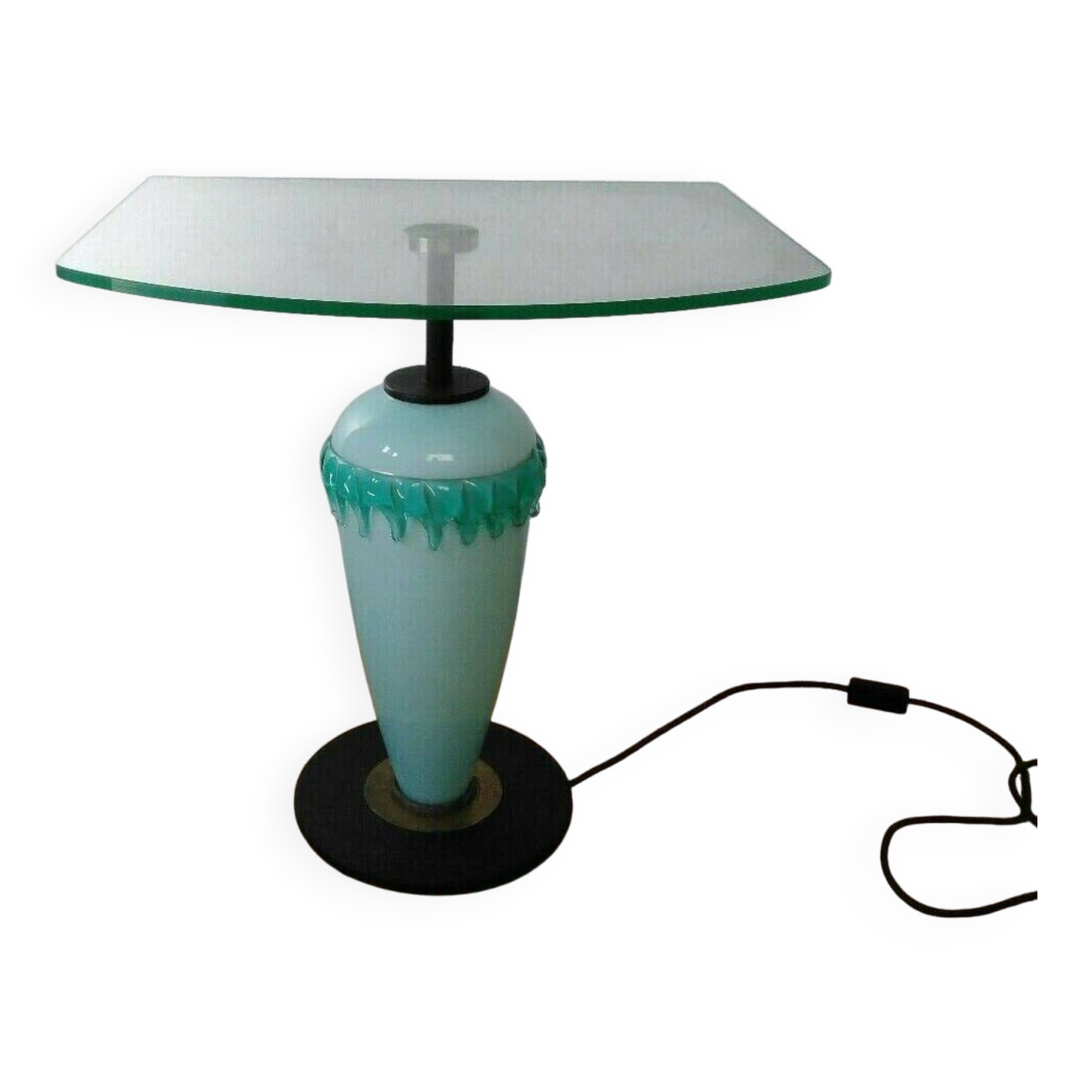 Lampe guéridon en verre de Murano Italie