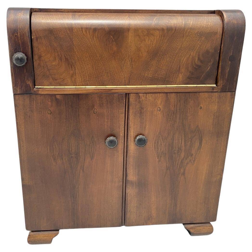 Fully renovated mid century cabinet with build-in turntable, Germany, 1950´s