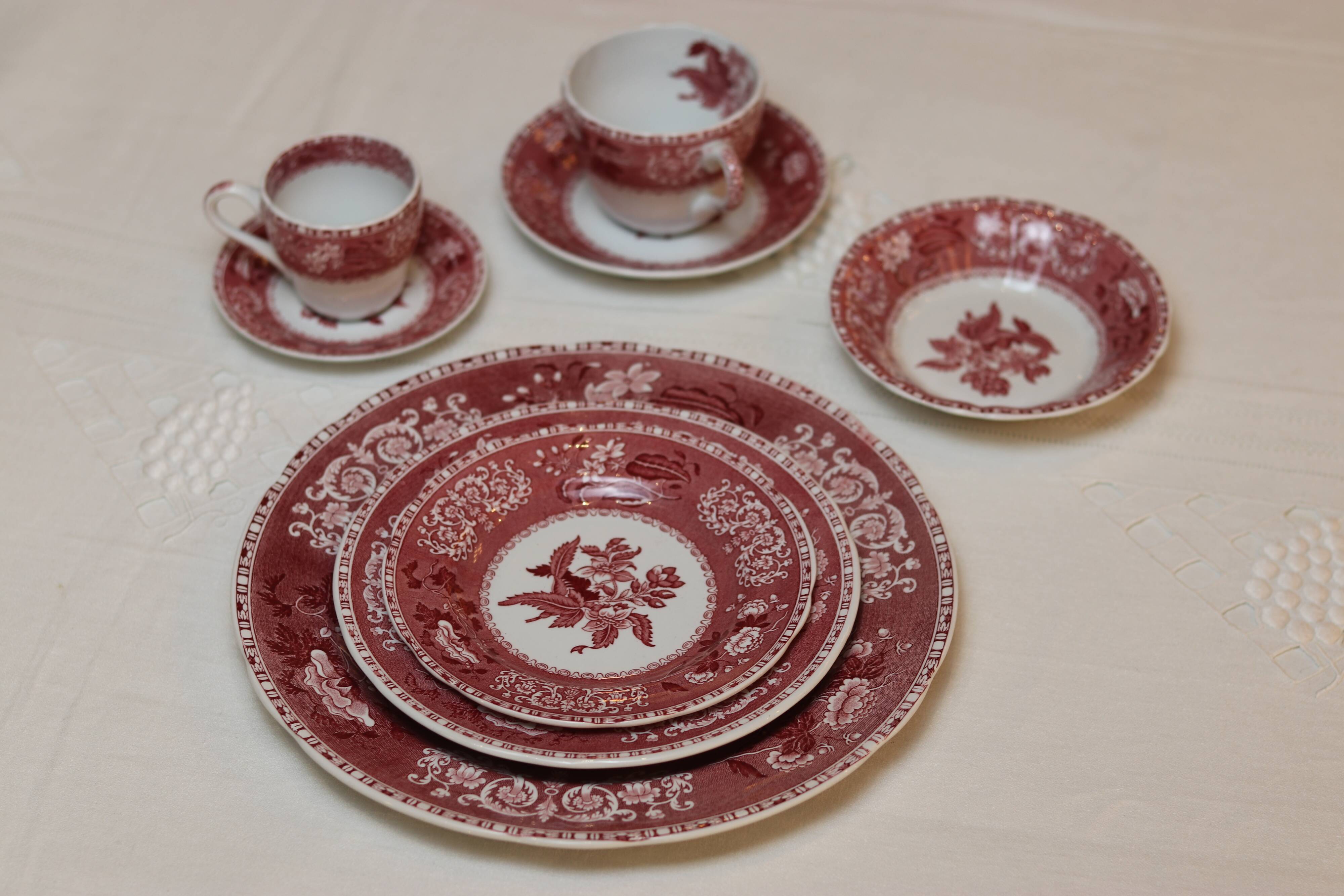 Service Spode « Pink Camilla » de 90 pièces, des années 1950
