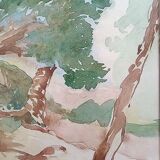 Aquarelle - 32 x 48 cm - signée, datée 89 Pascale Rigat-Esselin (née en 1952)