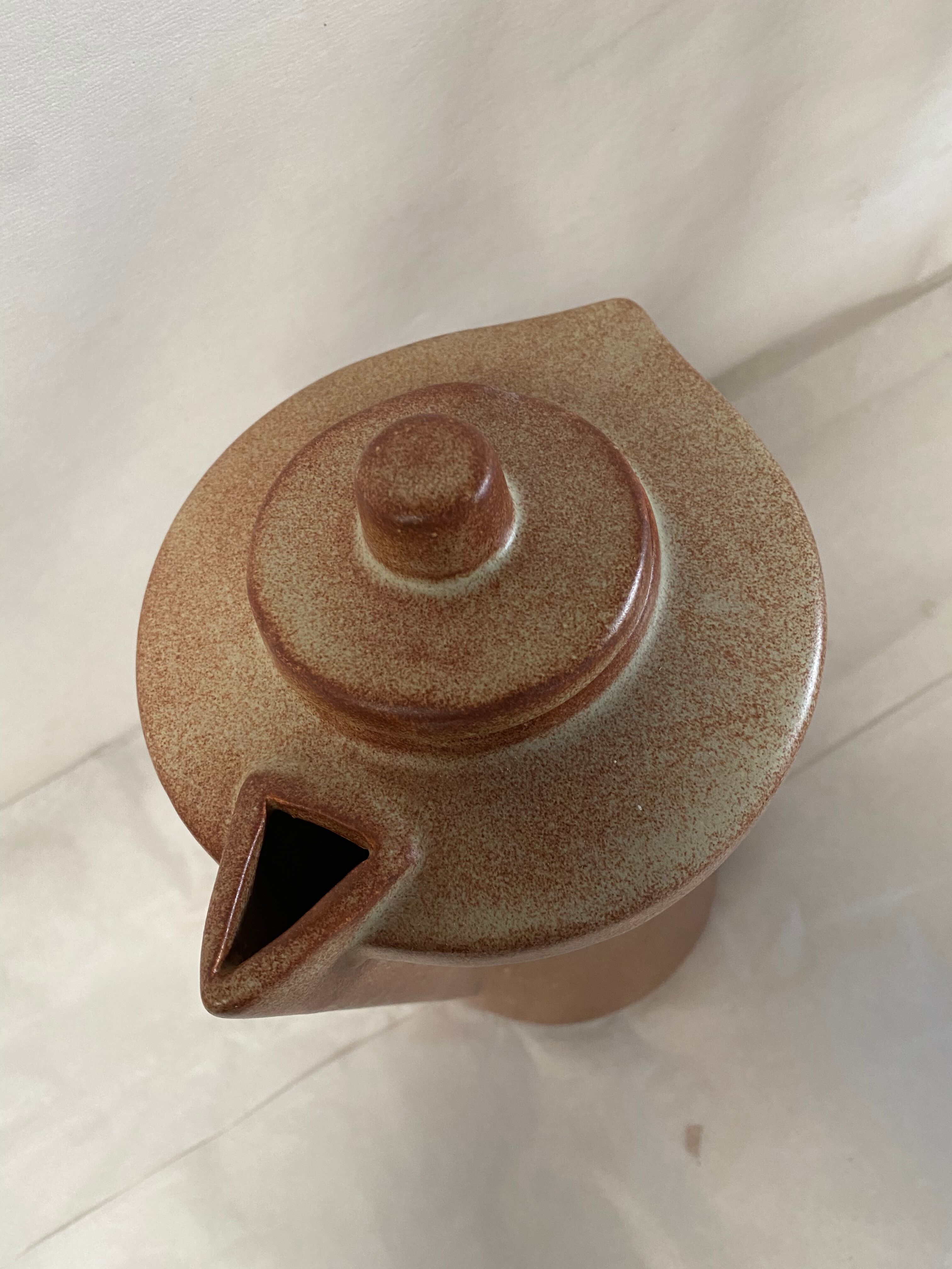 Vintage sandstone coffee maker carafe