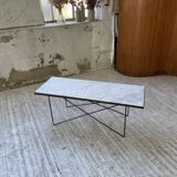50s coffee table in metal and marble