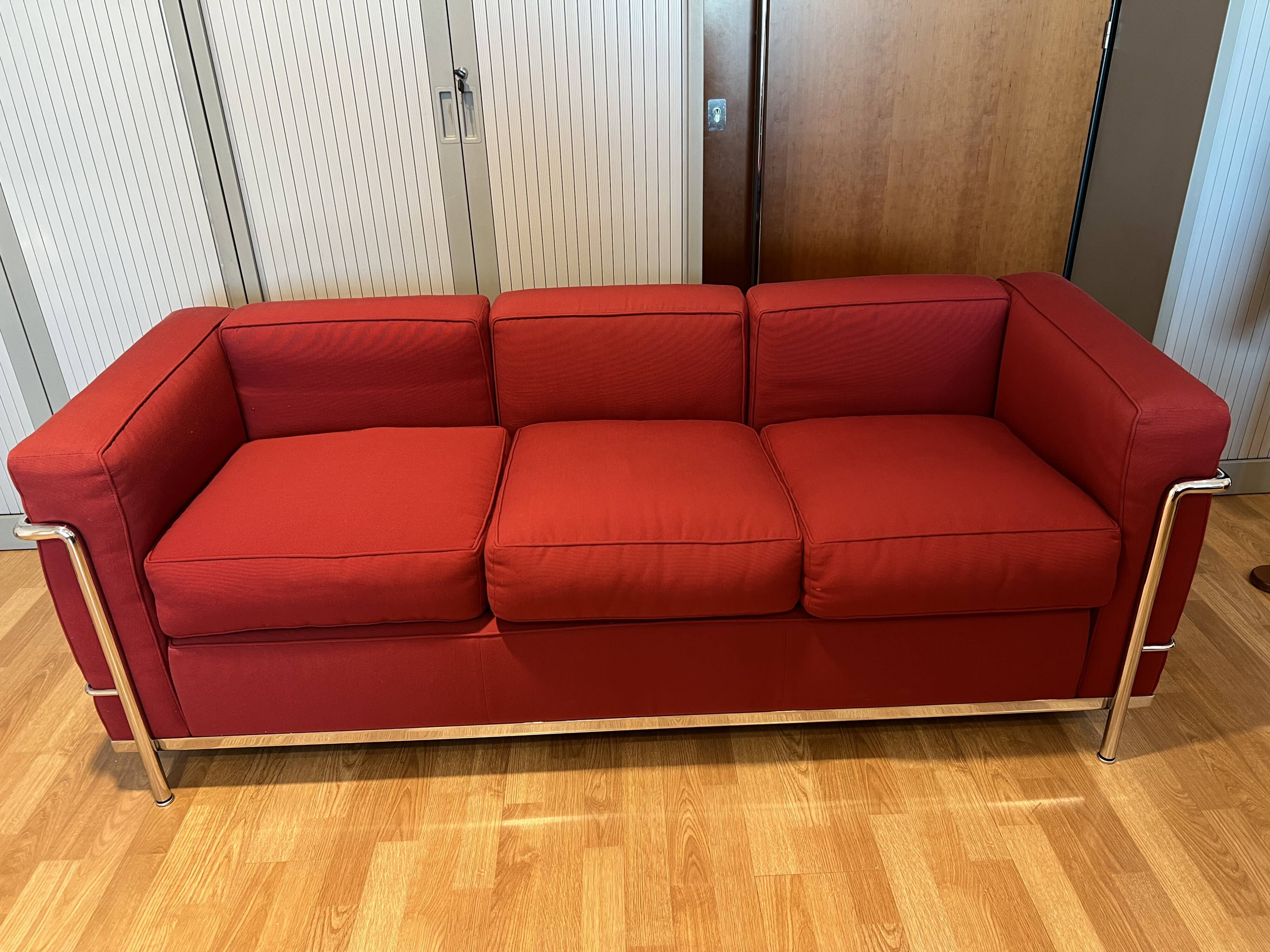 Lc3 3-seater canapé original cassina – le corbusier