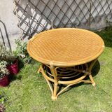 Table basse en rotin