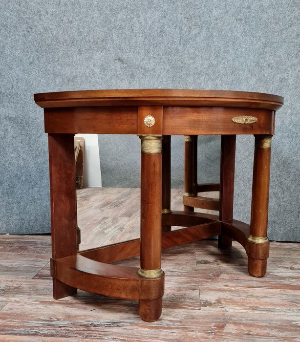 Half-moon empire mahogany console circa 1900