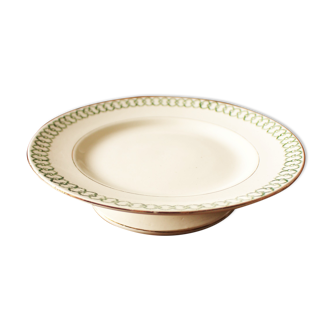 Cup on foot roses green circle gilding saint amand