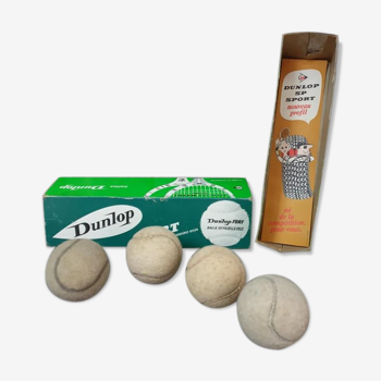 Balles de tennis vintage - balles de tennis dunlop