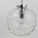 Large globe pendant lamp in bubble glass with Limburg & chrome, Germany, 1970s.