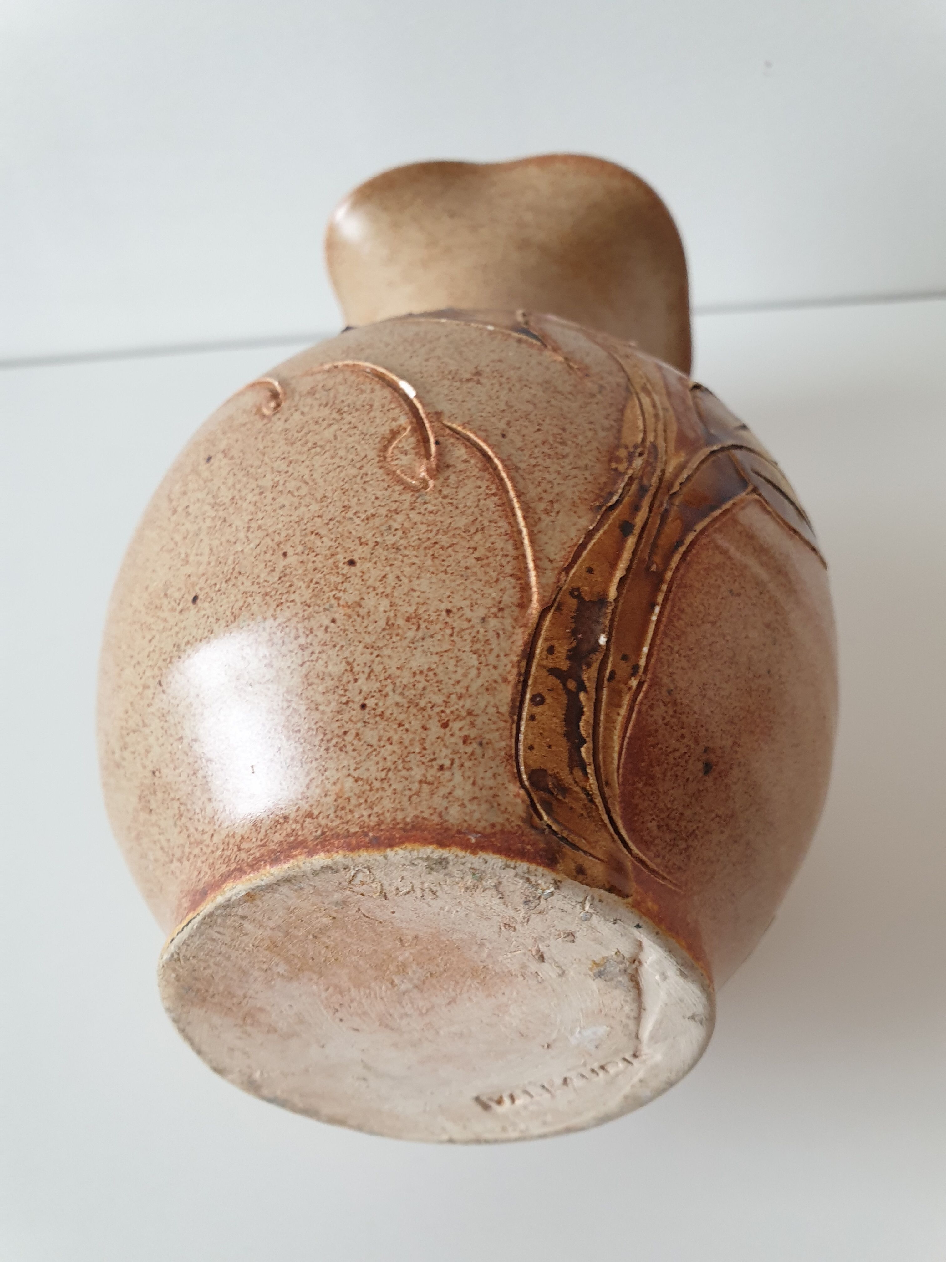 Vintage ceramic vase from Vallauris 1960s