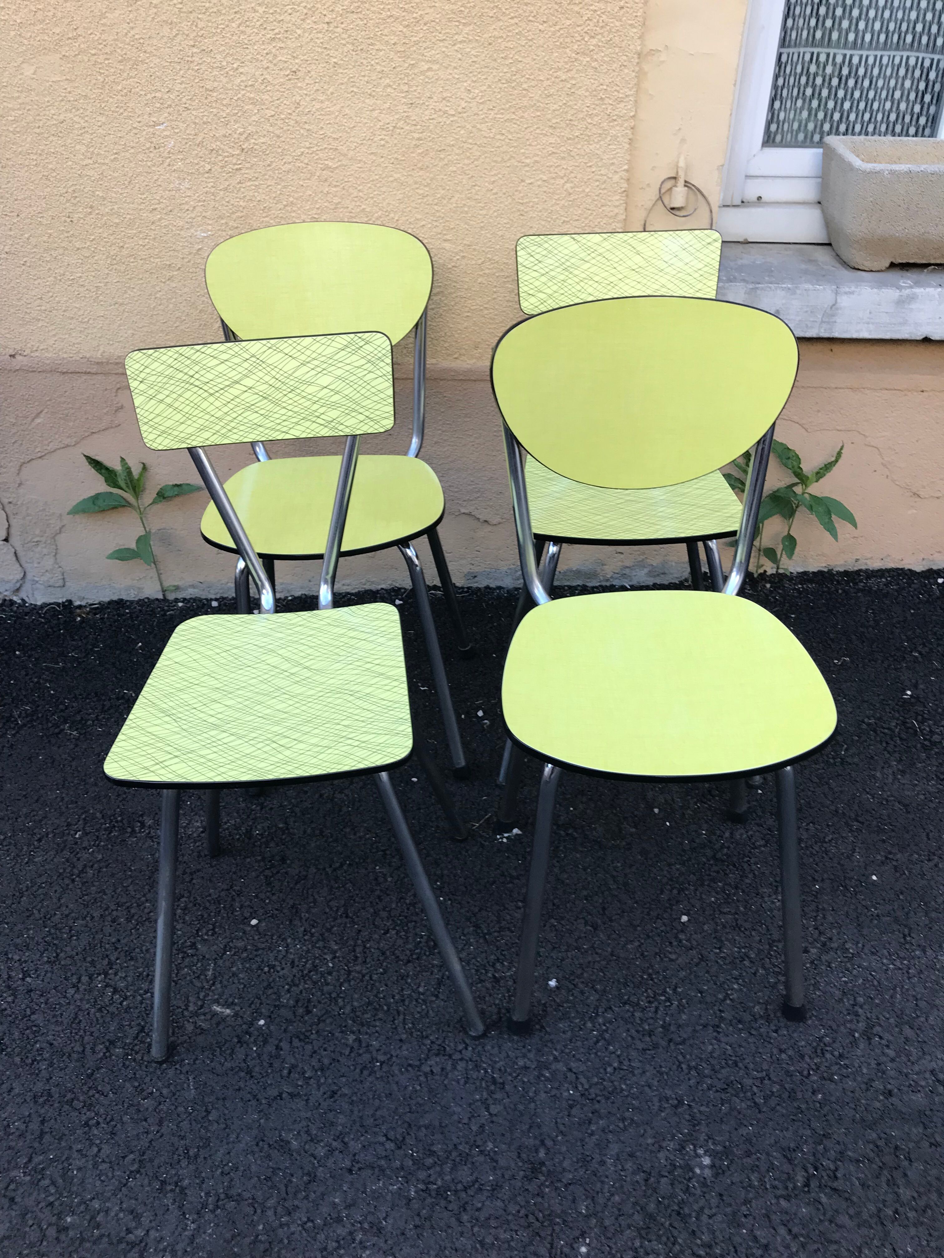 Yellow formica chairs