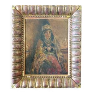 Huile sur toile portrait d'une