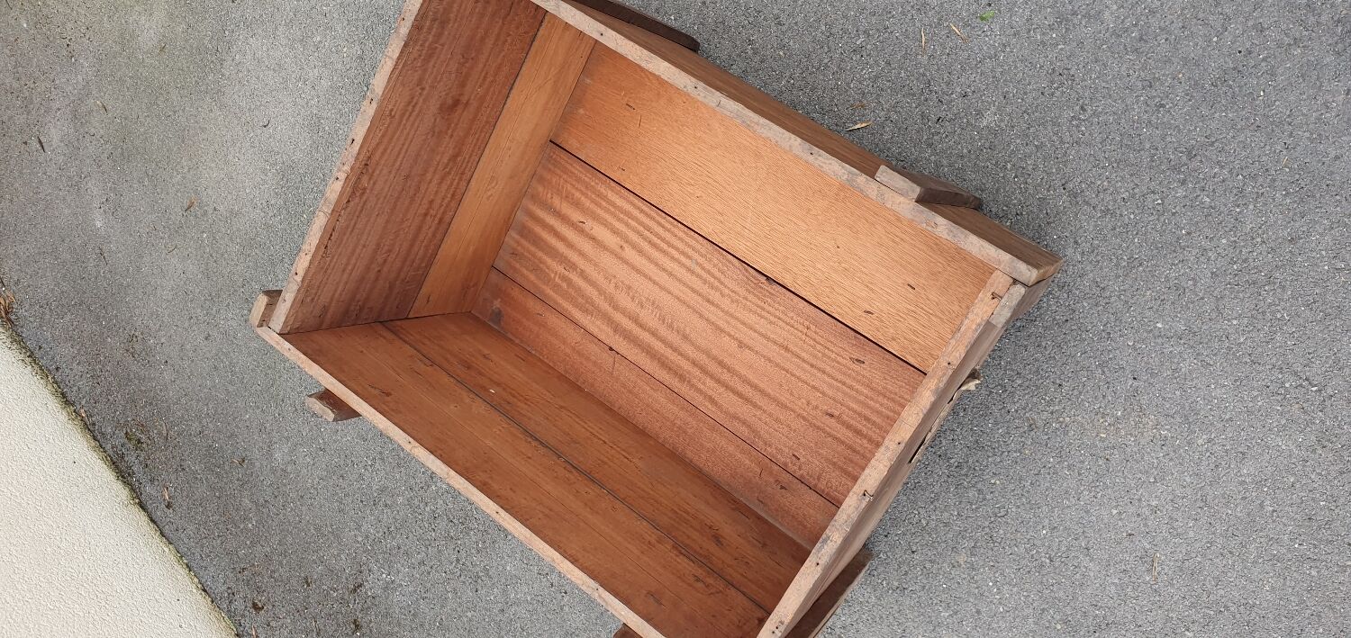 Large wooden transport crate