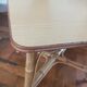 Table d'appoint vintage en rotin et bambou
