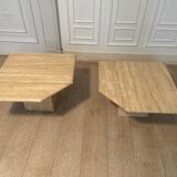 Tables gigognes travertin Classico, Italie, 1970s