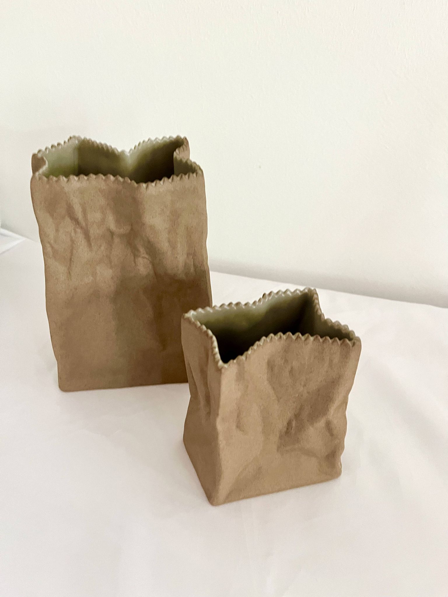 Vintage "Paper bag" vases by Tapio Wirkkala for Rosenthal studio-line, 1970