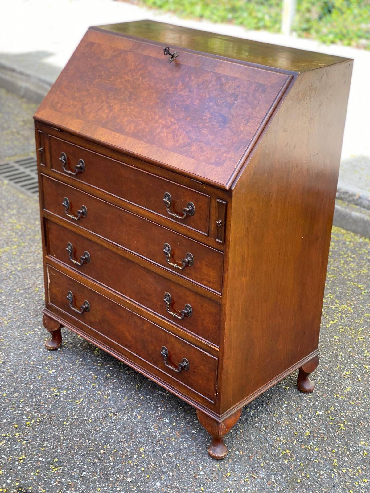 Secrétaire Chippendale en bois du XIXème