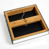 Stunning  large 1980s Italian mirror ceiling lamp in Postmodern design