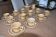 11 St Amand glazed stoneware cups and saucers/sugar bowl/milk jug