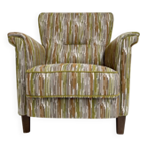 Fauteuil vintage retapissée, années 1960