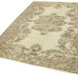 Handwoven Decorative Anatolian Beige Carpet 171 cm x 230 cm