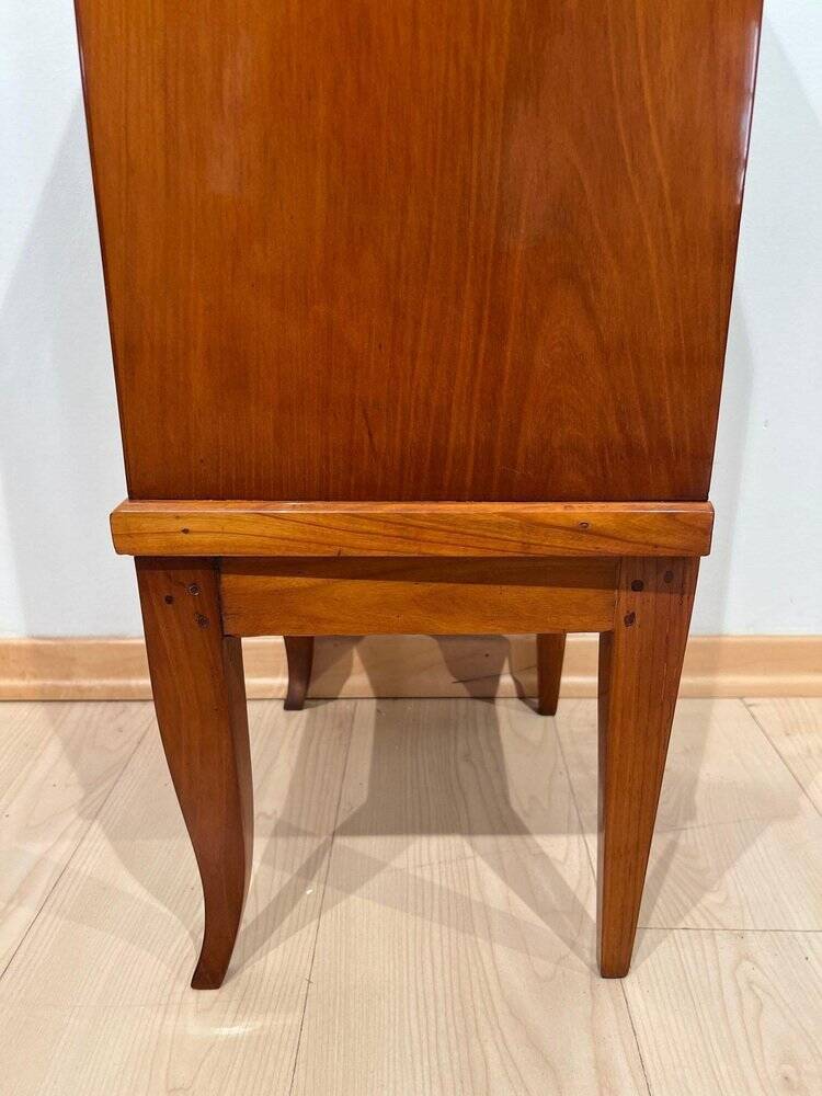 Biedermeier Pillar Cabinet in Cherry Veneer, 1820