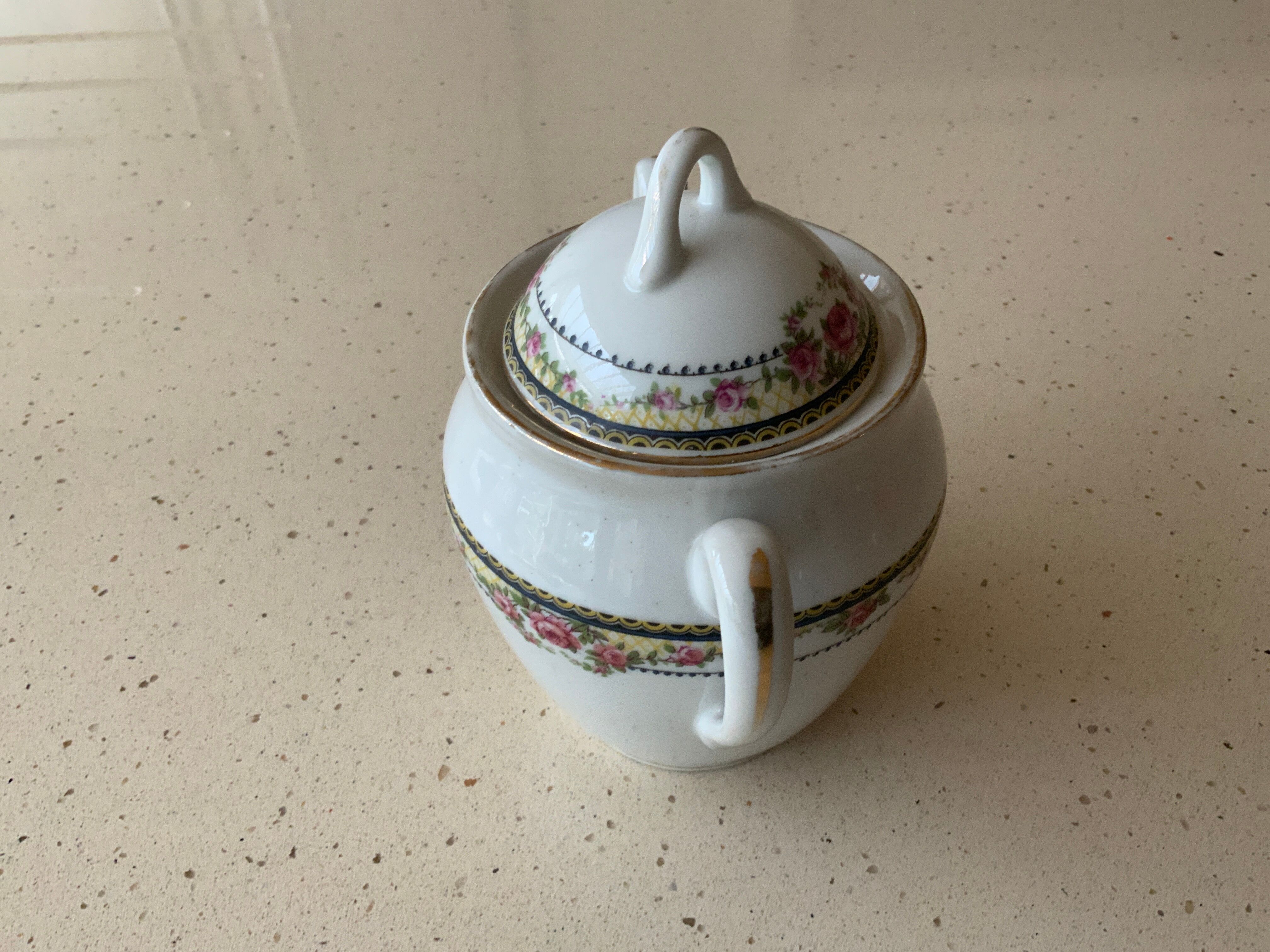 Porcelain sugar bowl