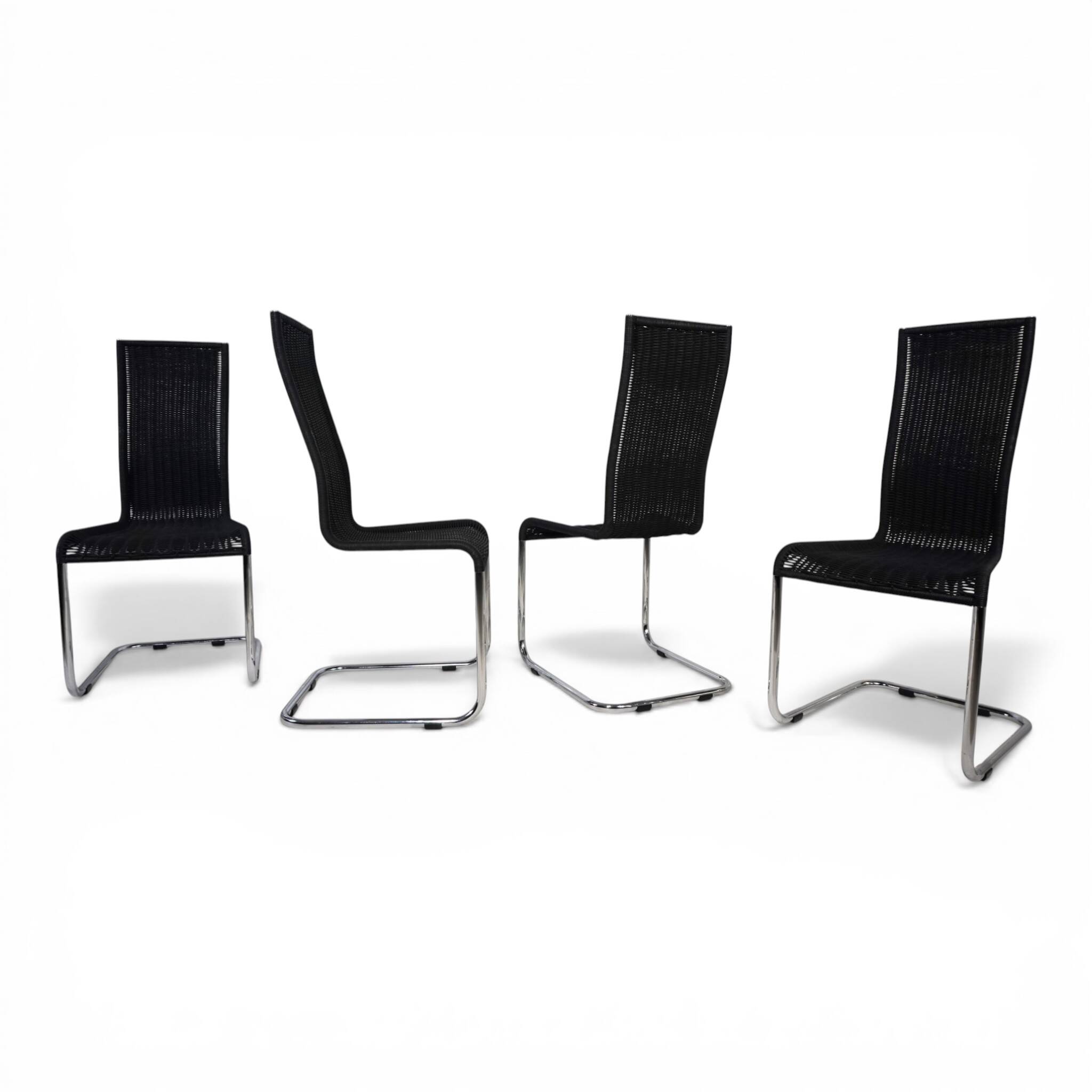Set of 4 B 25 Tecta Cantilever Chairs by Axel Bruchhäuser, 1980