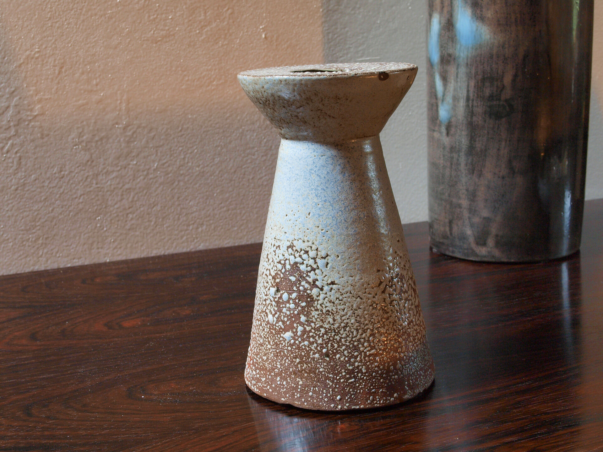 Brutalist diabolo vase by Joël Baudoin, 60s