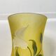 Yellow glass paste vase from the early 20th century signed Lily