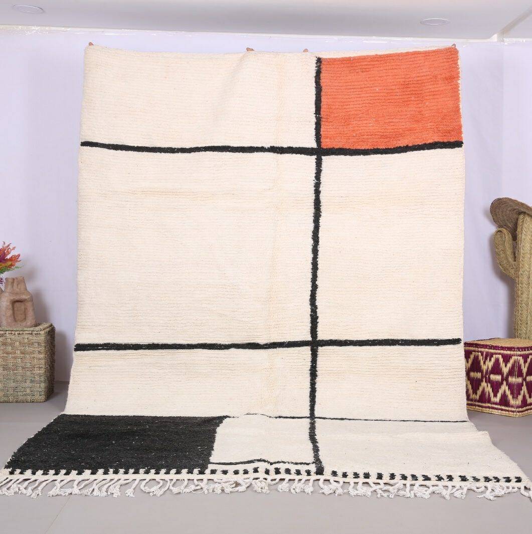 Handmade wool Berber rug 300X200 cm